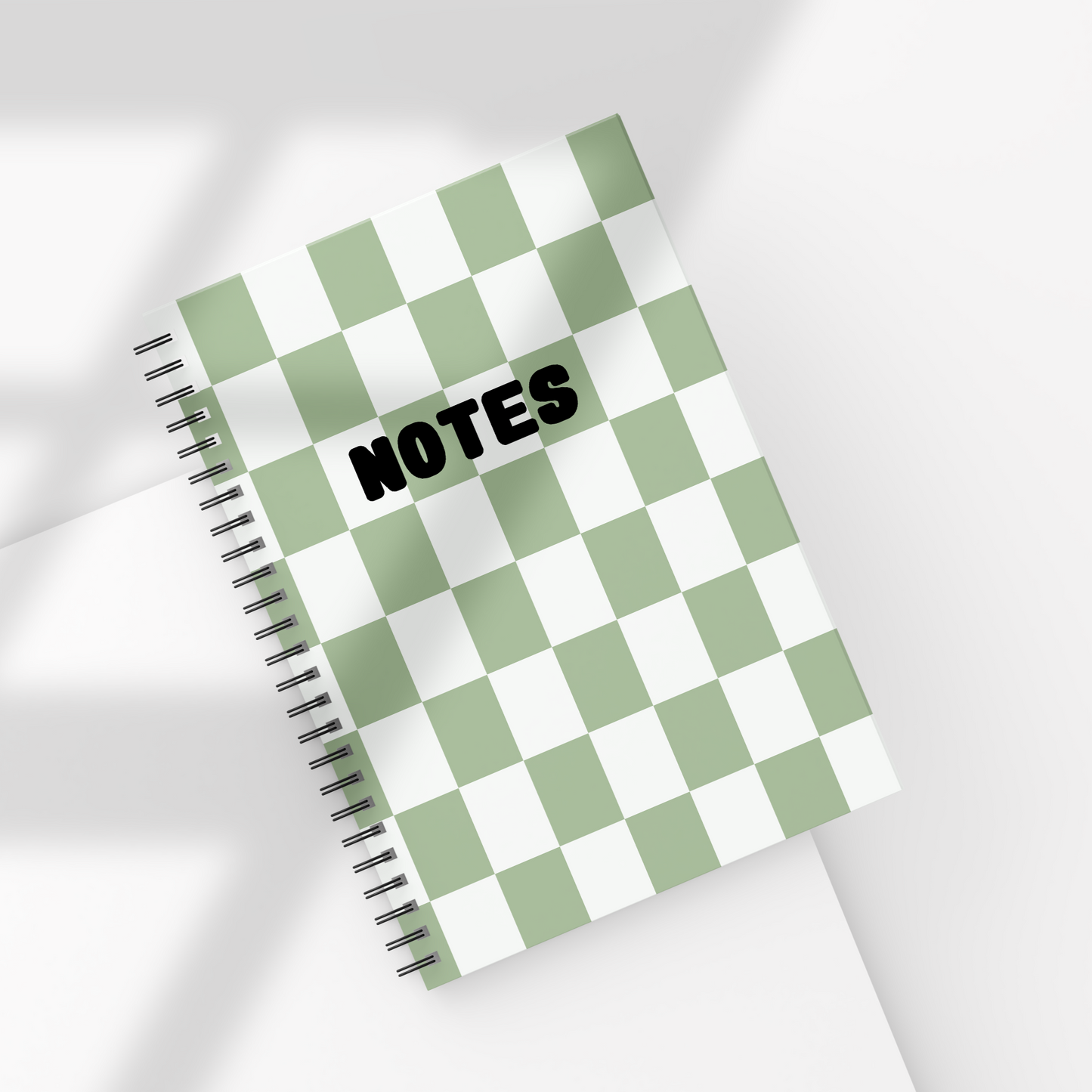 Green Check Notebook