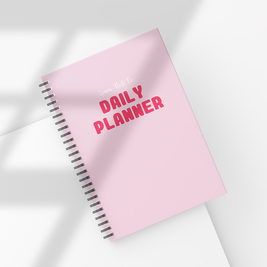 Pink Block Daily Planner